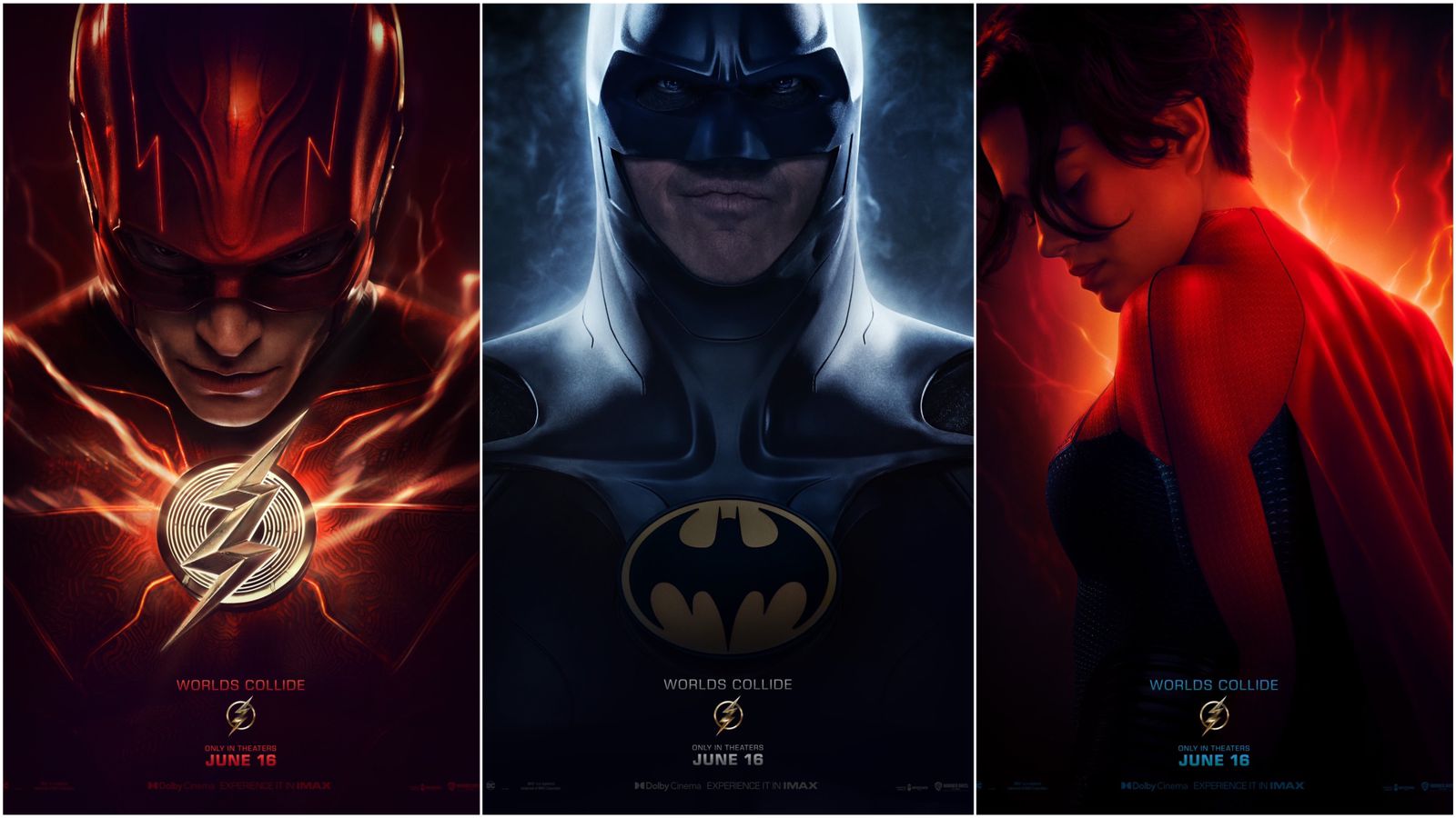 Flash,, Batman e Supergirl