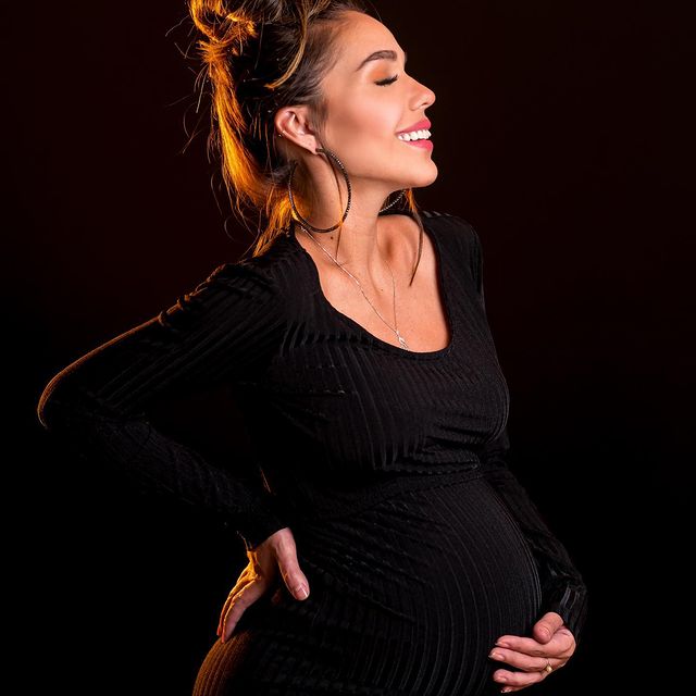 Rafaela grávida de 36 semanas do seu filho Lorenzo