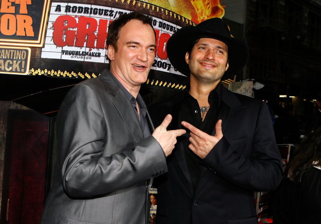Tarantino e Rodriguez na estreia de Grindhouse - Créditos: Getty Images