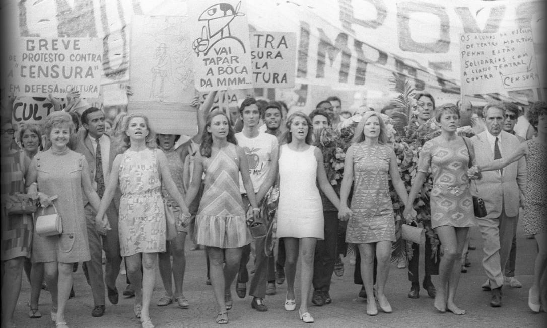 Em 1968, atrizes marcharam contra a censura do governo na ditadura militar
