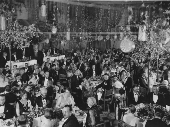 Primeira cerimônia do Oscar, no Hollywood Roosevelt Hotel, em 1929. (Foto: Divulgação / AMPAS)