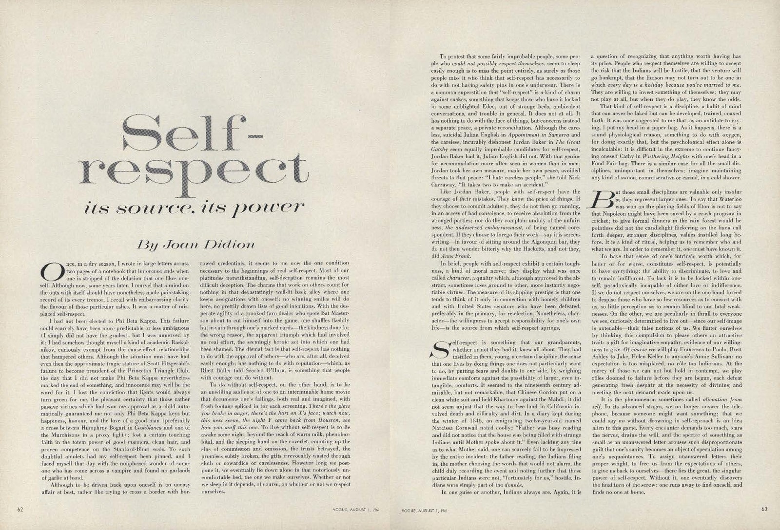 Artigo - Self-respect: its source, its power.