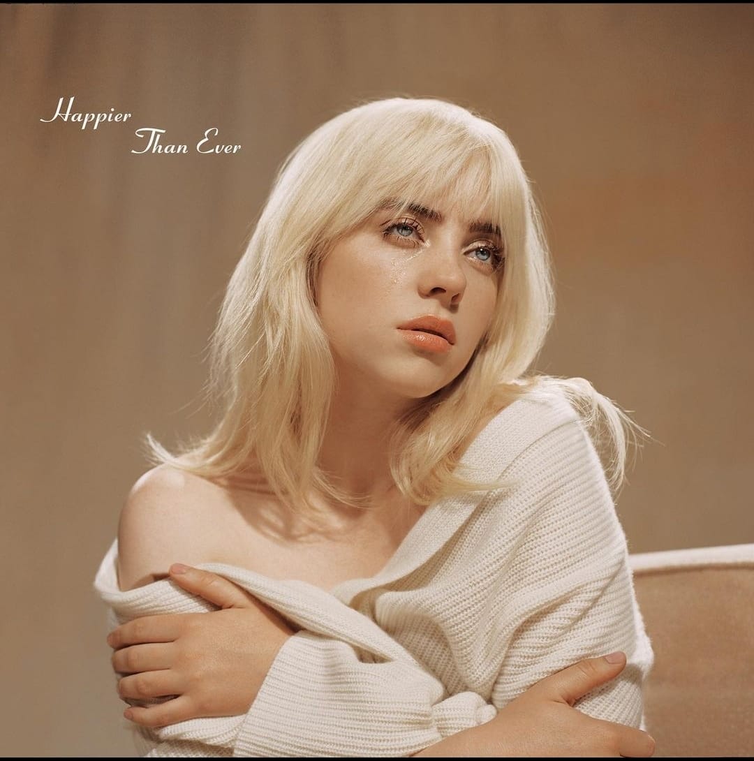 Capa do álbum "Happier Than Ever".