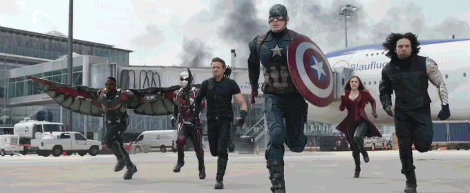 (Cena de 'Capitão América Guerra Civil'. Reprodução: Marvel Studios/ Disney)