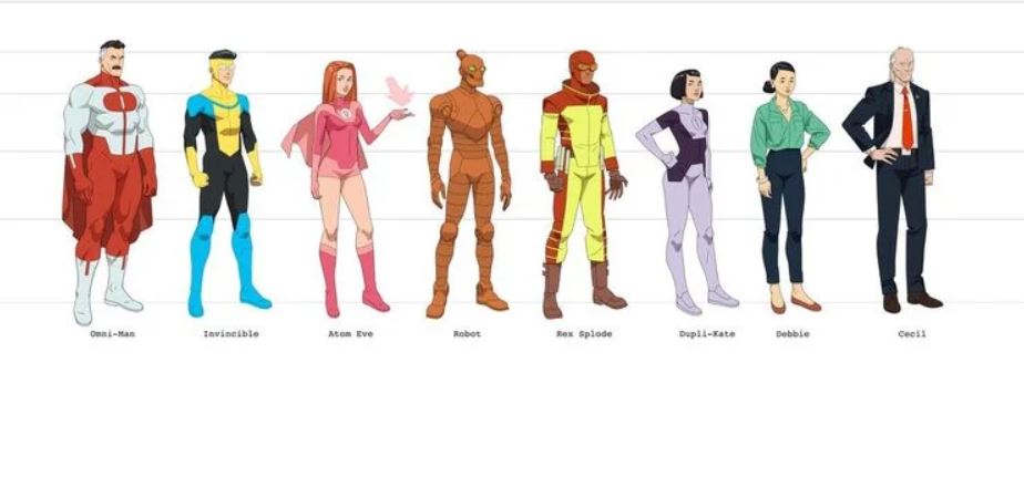 Visual dos personagens da animação de Invencível. Foto: Reprodução/ Amazon Prime)